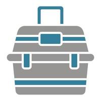 Tackle Box Glyph Two Color Icon vector