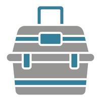 Tackle Box Glyph Two Color Icon vector