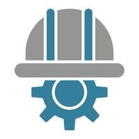 Automated Engineering Glyph Two Color Icon vector