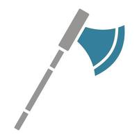 Axe Glyph Two Color Icon vector