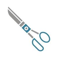 Scissor Glyph Two Color Icon vector