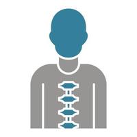 Backbone Glyph Two Color Icon vector