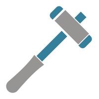 Medical Hammer Glyph Two Color Icon vector