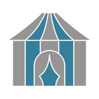 Tent Glyph Two Color Icon vector