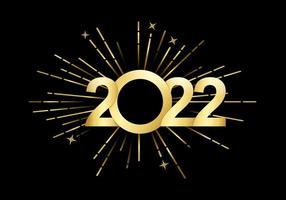 2022 New year, Happy new year 2022 with firework design vector