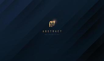 Abstract dark navy blue gradient layered background with dynamic diagonal stripe lines and shadow. Modern and simple template banner design. Luxury and elegant concept. Vector illustration