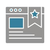 Website Bookmark Glyph Two Color Icon vector