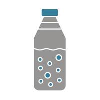 Water Bottle Glyph Two Color Icon vector