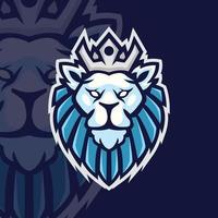logotipo de la mascota de cabeza de león vector