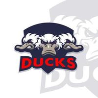 Three Duck mascot logo design illustration for sport, esport, gaming or team vector