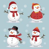 snowman character design illustration vector