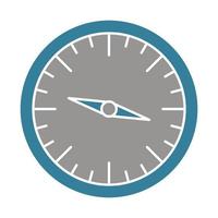 Compass Glyph Two Color Icon vector