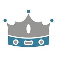 Crown Glyph Two Color Icon vector