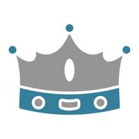 Crown Glyph Two Color Icon vector
