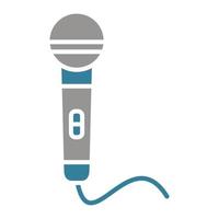 Microphone Glyph Two Color Icon vector