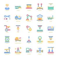 Manufacturing icon pack for your website design, logo, app, UI. Manufacturing icon flat design. Vector graphics illustration and editable stroke.