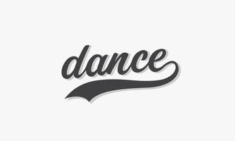 text script Dance graphic illustration. vector