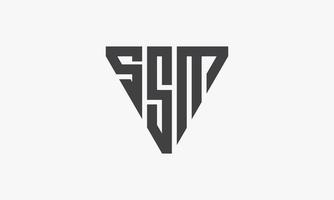 letter SSM triangle design vector. vector