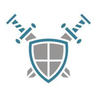 Knight Glyph Two Color Icon vector