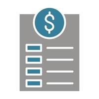 Invoice Glyph Two Color Icon vector