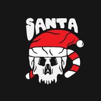 skull santa vector illustrations