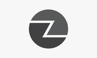 letter Z circle logo design vector isolated on white background.