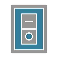 On Off Switch Glyph Two Color Icon vector