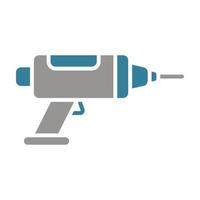 Hand Drill Glyph Two Color Icon vector