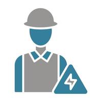 Electrician Service Glyph Two Color Icon vector