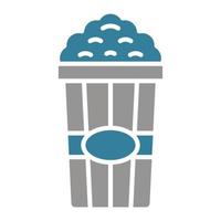 Popcorn Glyph Two Color Icon vector