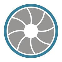 Aperture Glyph Two Color Icon vector