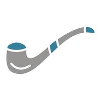 Smoking Pipe Glyph Two Color Icon vector