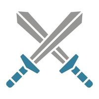 Sword Glyph Two Color Icon vector