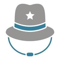 Cowboy Hat Glyph Two Color Icon vector