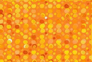 Light Yellow, Orange vector pattern with curved circles.