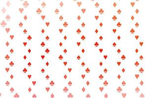 Light Red vector template with poker symbols.