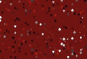 Light Red vector template with poker symbols.