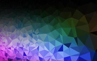 Dark Multicolor, Rainbow vector polygon abstract layout.