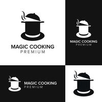 magic cooking logo icon vector template