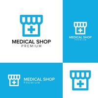 medical shop logo icon vector template