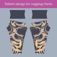 Diseño de patrón abstracto para leggings de mujer, pantalones, moda de gimnasio. vector