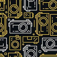 Retro cameras seamless pattern vector