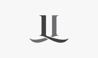 L or LL logo concept isolated on white background. vector