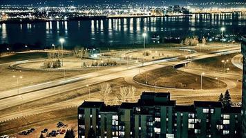 Motion-photo cinemagraph timelapse del tráfico nocturno en una autopista video