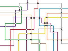 mapa del metro del metro. esquema de cuadrícula de vector de transporte de la ciudad. mapa del metro subterráneo. plantilla de diseño de mapa dlr y crossrail.