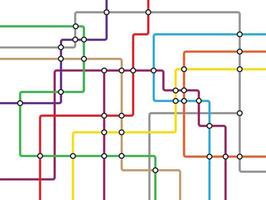 Subway tube map. City transportation vector grid scheme. Metro underground map. DLR and crossrail map design template.