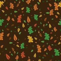 Seamless floral leaves background texture for textile printing, wrapping paper, gift paper, clothes, towels, etc. vector