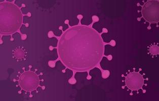 Coronavirus flu background. Danger public health risk disease. Influenza outbreak. The pandemic concept with realistic virus cells. Abstract vector visualization of COVID-19