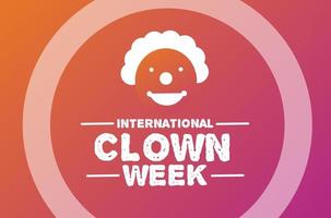 international clown week vector illustration