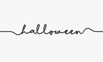 Ilustración de vector de diseño de script de texto de Halloween.